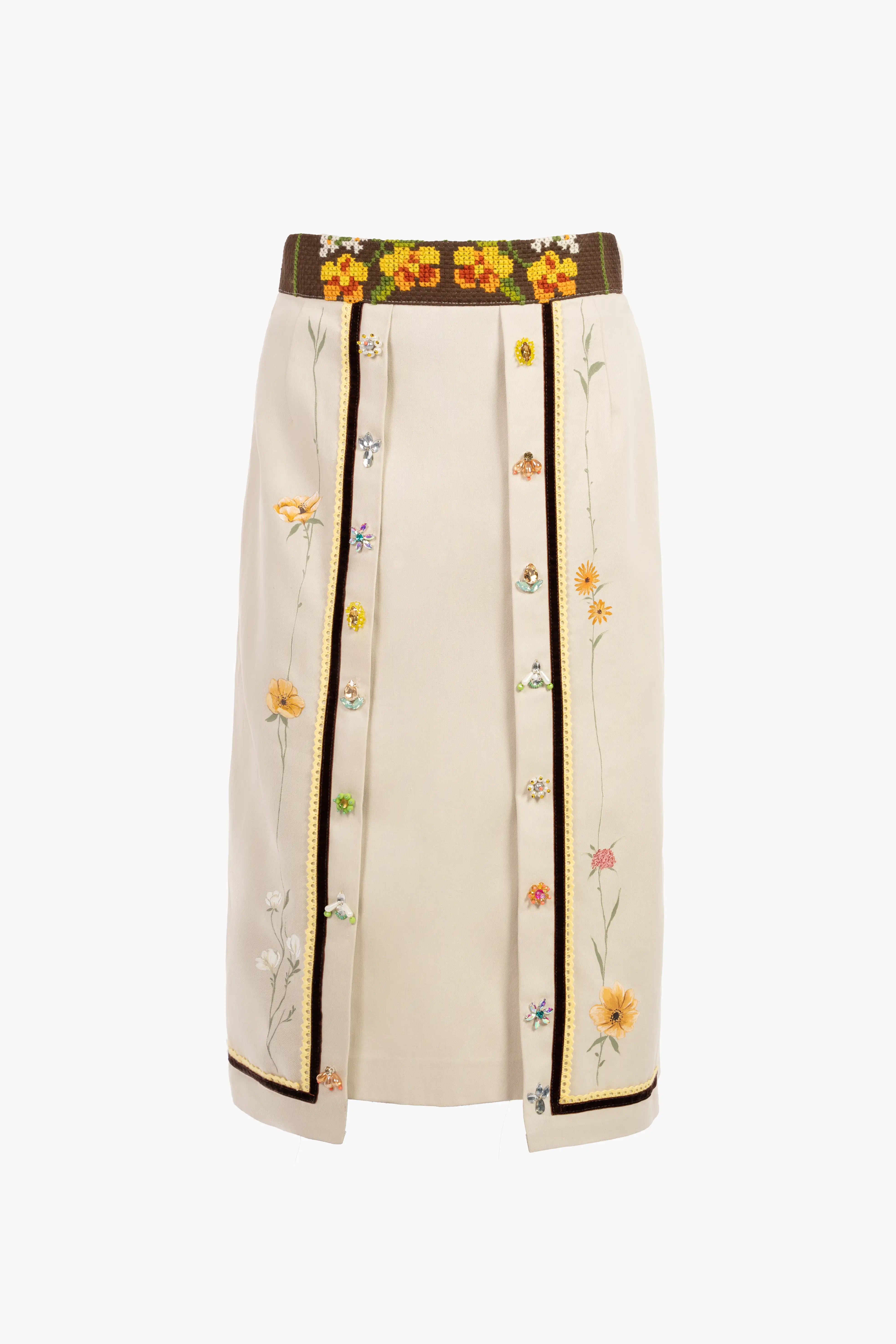 Jupe — Couronne brodée à la taille
