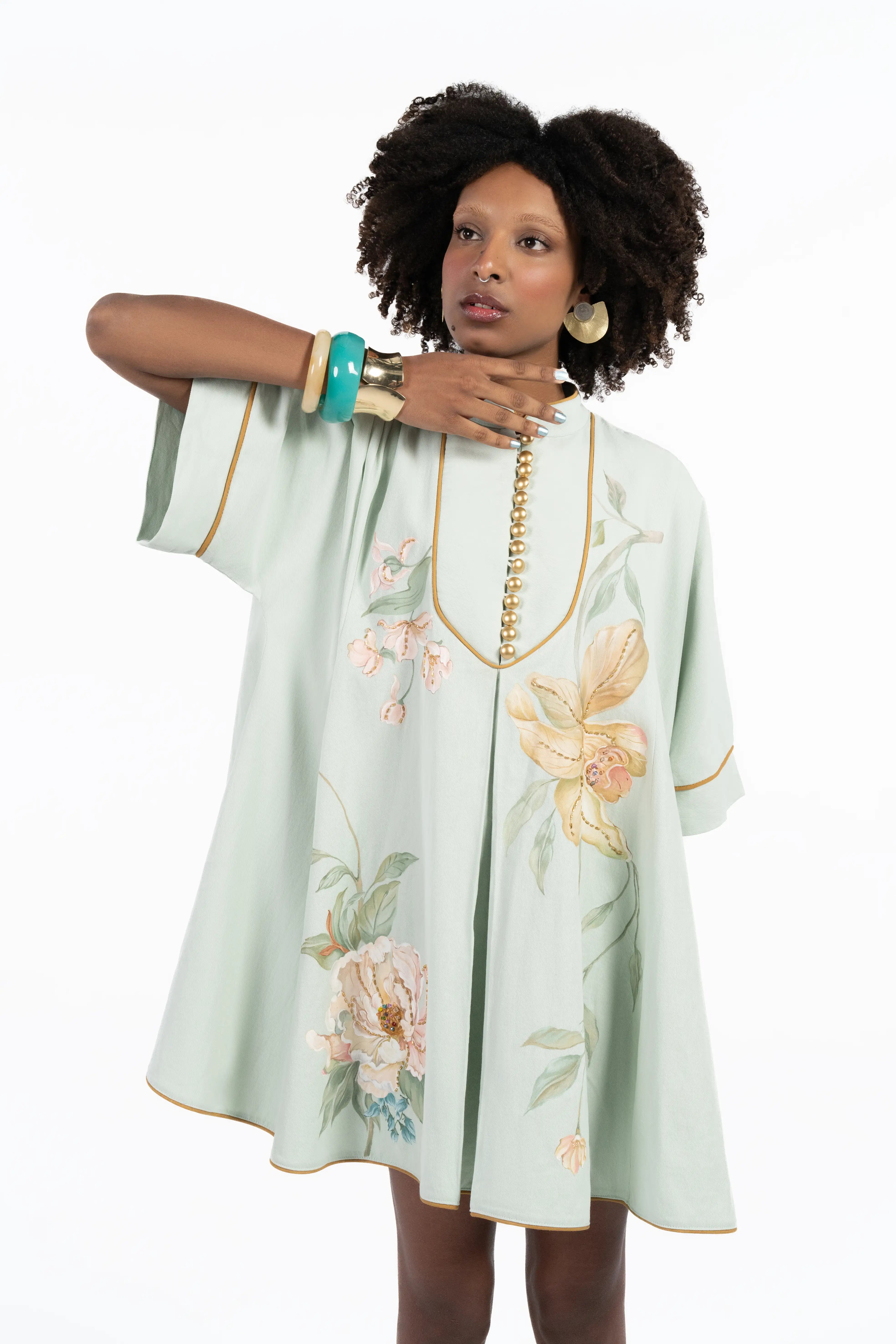 Vestit — Mint Green Garden